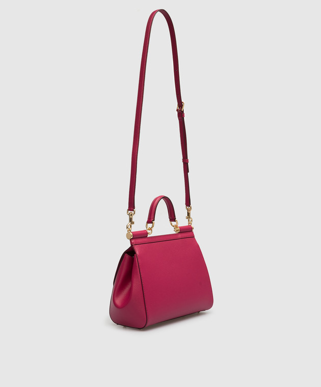 Dolce&Gabbana SICILY pink leather satchel bag BB6002A1001 image 3