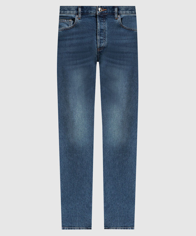 Balmain Blue slim jeans with a distressed effect BH1MG000DD64