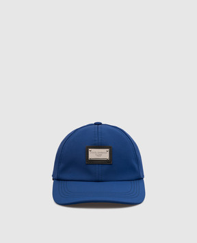 Dolce&Gabbana Синя кепка з металевим логотипом GH590AFUM8T