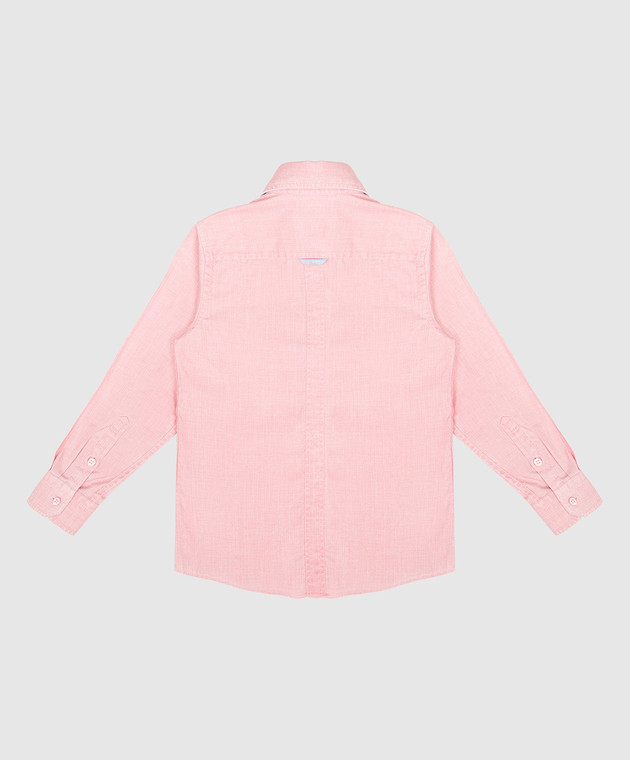 Stefano Ricci Children's pink shirt with metallic logo YC005330LX1986 image 2