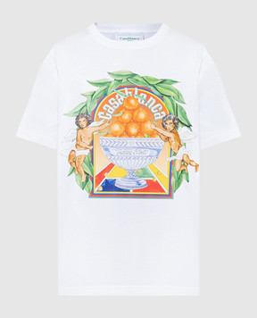 Casablanca Біла футболка з принтом Triomphe D`orange UMPS24JTS00109