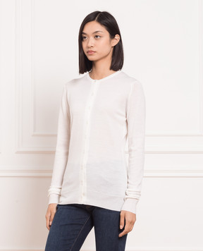 John Smedley Белый кардиган Buttercup из шерсти BUTTERCUP