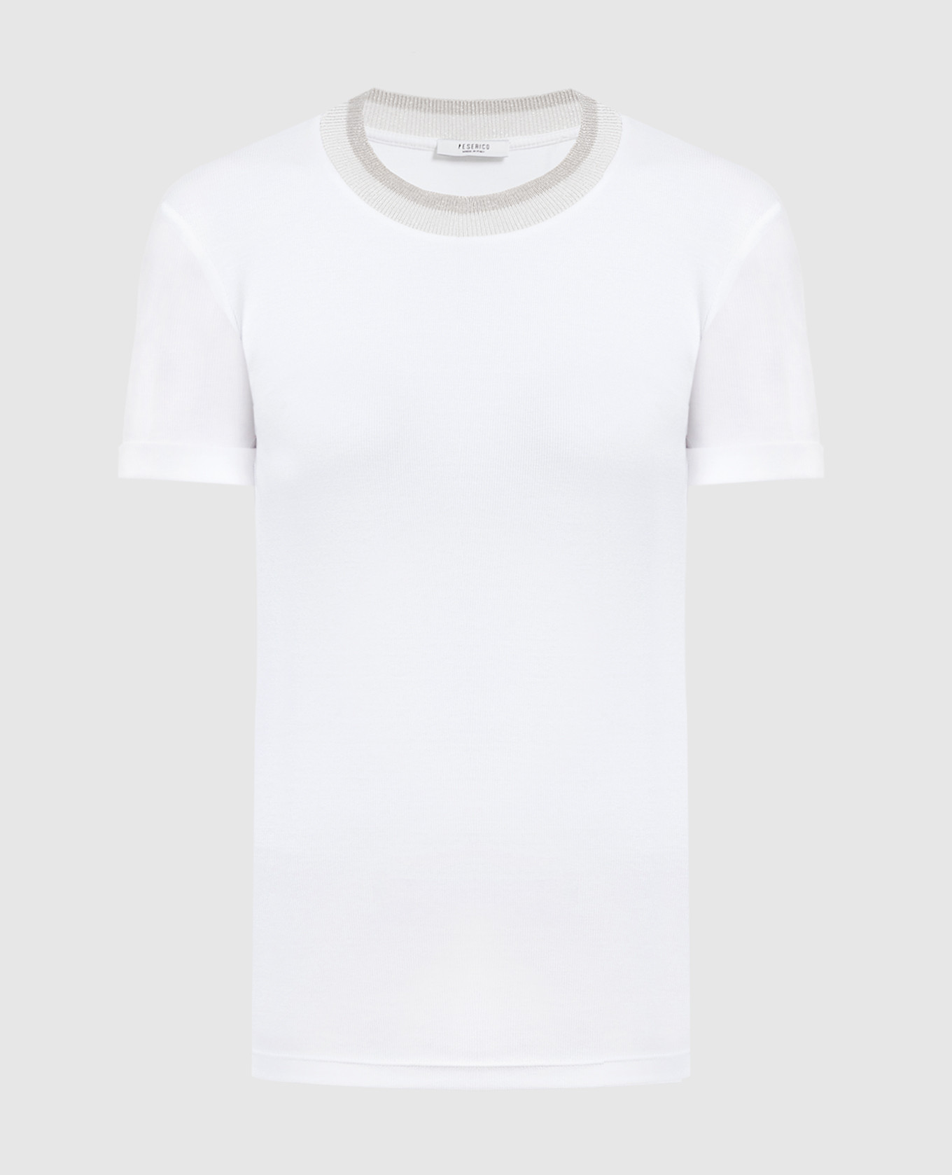 White t-shirt with a scar