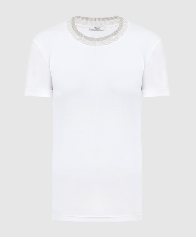 Peserico White t-shirt with a scar S06930J05669C