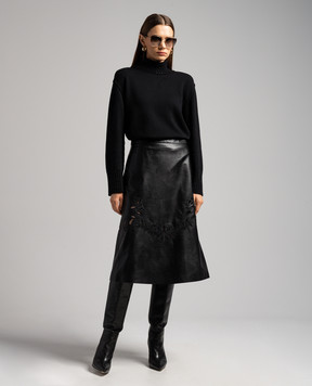 Twinset Чорний светр з кристалами 232TP3402