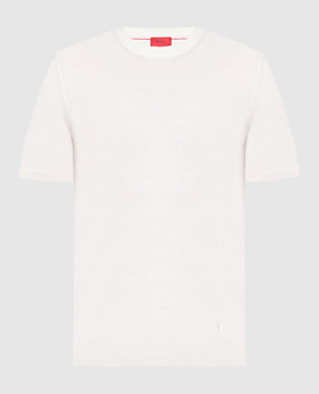 ISAIA Белая футболка из кашемира и шелка MG8025YP002