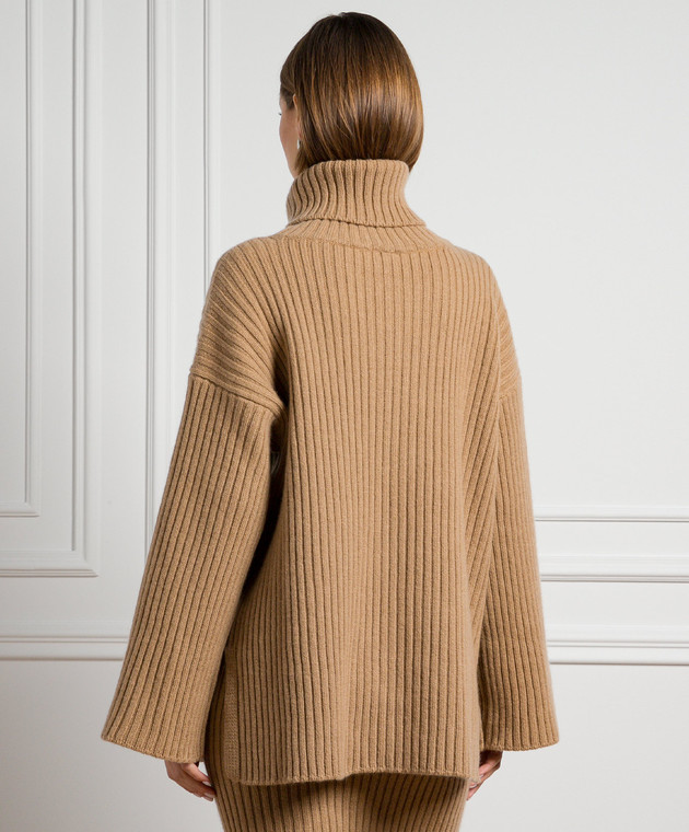 Solotre Brown ribbed wool sweater M3R0090R image 4