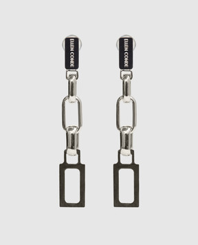 Ellen Conde Silver earrings with logo engraving Z73