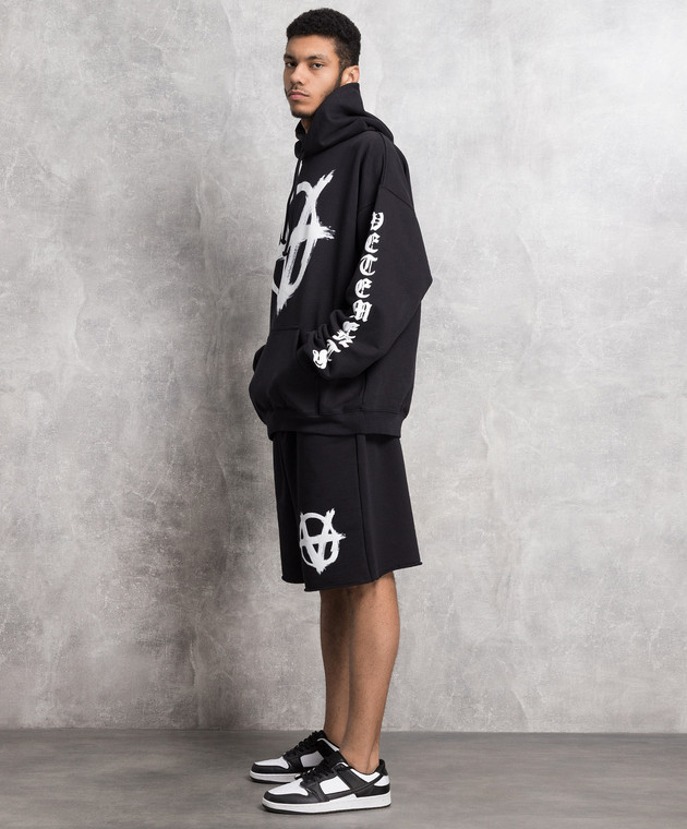 Vetements Черные шорты с логотипом UE63SP261B изображение 2