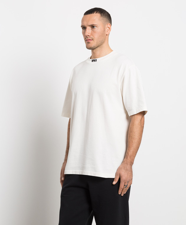 Heron Preston White t-shirt with contrasting HPNY logo embroidery HMAA034C99JER002 изображение 3