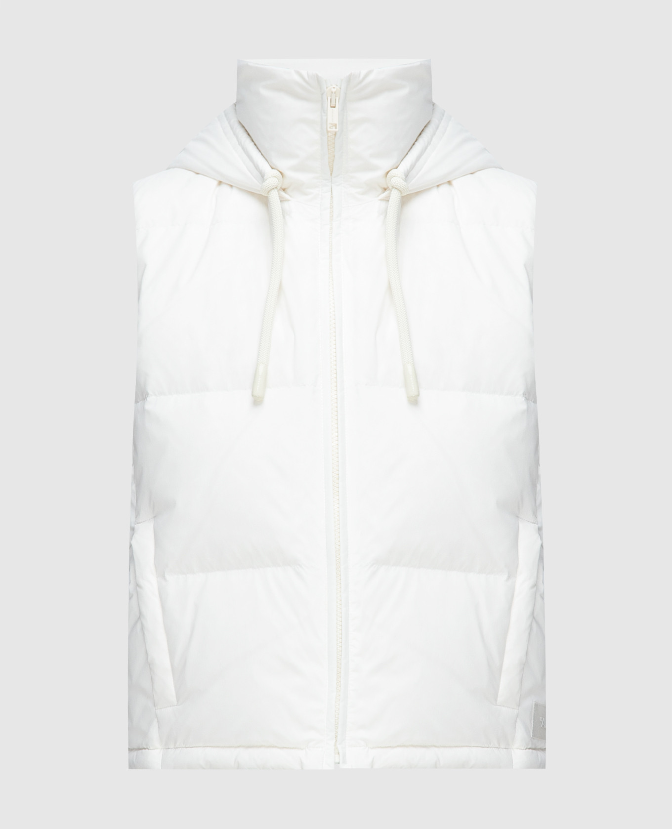 

Белый пуховый жилет с логотипом, Верхняя одежда