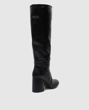 Stuart Weitzman Черные кожаные сапоги Flreblc SG431