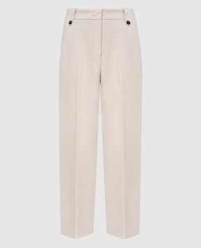 Max & Co Белые брюки с высокой посадкой BARABBA