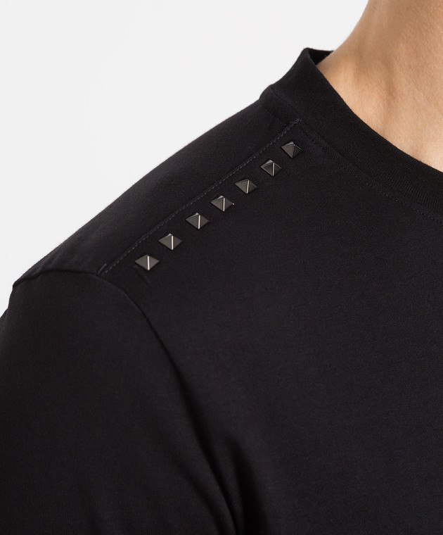 Valentino Black t-shirt with logo print 2V3MG13C969 изображение 5