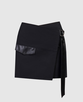Nanushka Черная юбка мини на запах Laureen NW23PFSK01399