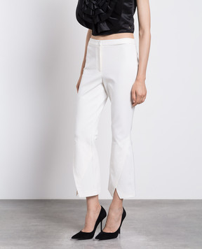 Twinset Белые брюки клеш с разрезами 232TP2084