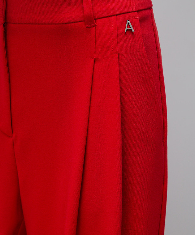Twinset Червоні штани з металевим логотипом 232AT2033 зображення 5