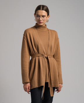 Twinset Коричневий кардиган з кристалами 232TP3401