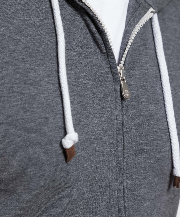 Brunello Cucinelli Серая спортивная кофта M0T359069G изображение 5