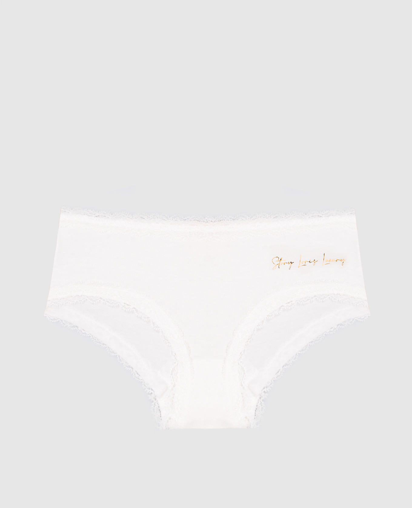 Children's white panties with lace