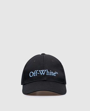 Off-White Чорна кепка з логотипом OMLB052F23FAB028