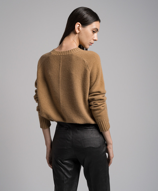 JOSEPH Коричневый свитер из кашемира JF006881 изображение 4