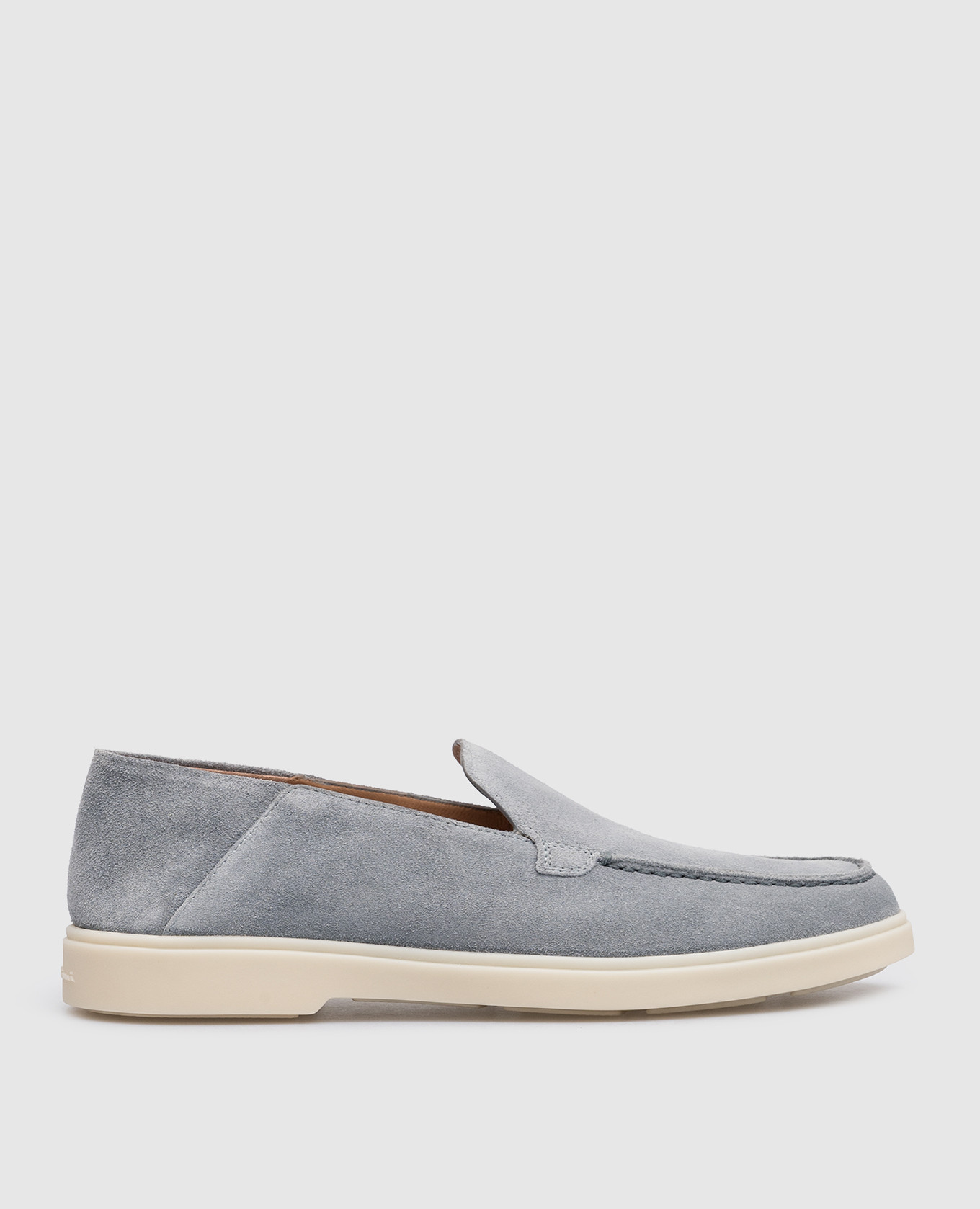 Gray suede slippers