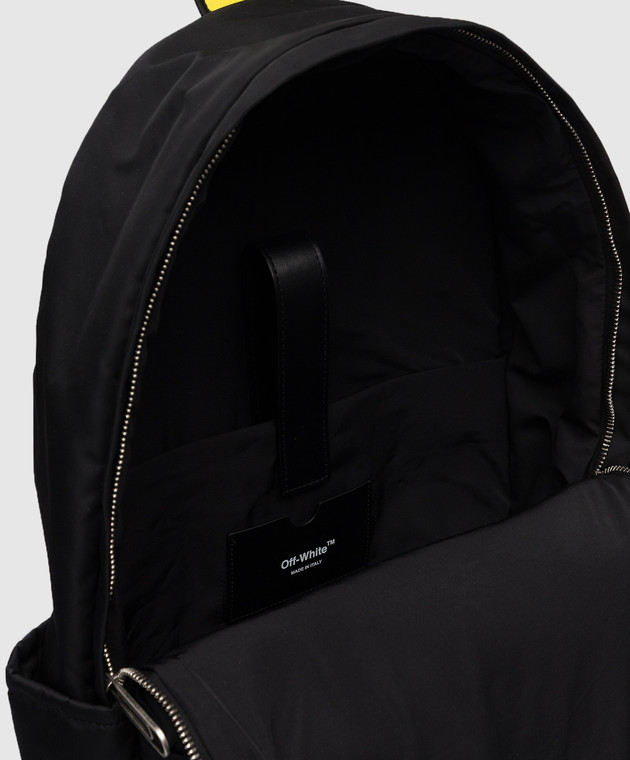 OFF-WHITE Quote Backpack Canvas Black WhiteOFF-WHITE Quote