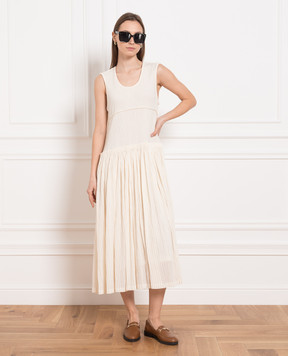 Jil Sander Бежева сукня з драпіруванням J02CT0151J45144