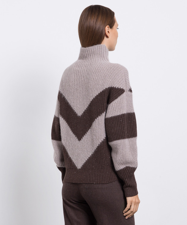 Peserico Brown wool, silk and cashmere sweater S99069F059095A image 4