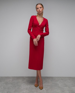 Ermanno Scervino Бордова сукня футляр D432Q746MYQ
