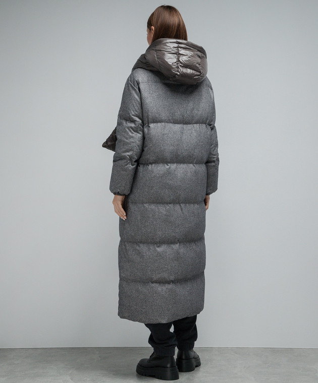 Herno Gray down jacket made of silk and cashmere PI001783D38087 image 5