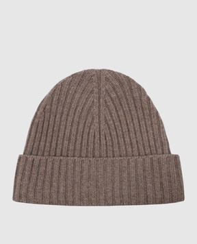 Cashmere&Whiskey Коричневая шапка из кашемира 201C