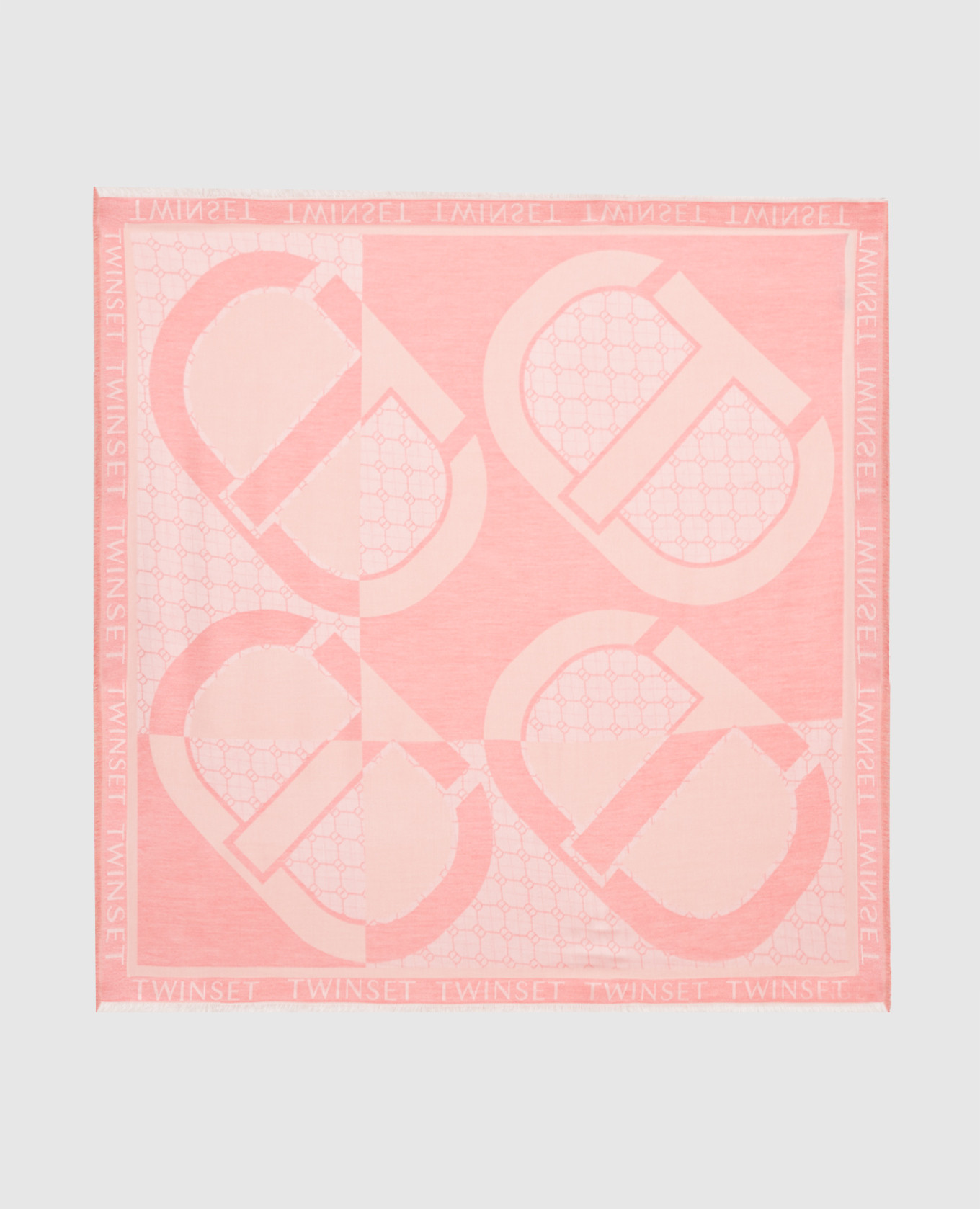 

Розовый платок в принт логотипа, Платки