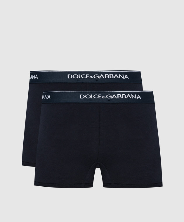 Dolce&Gabbana Набір синіх трусів-боксерів з контрастним логотипом M9C07JFUGIW зображення 2