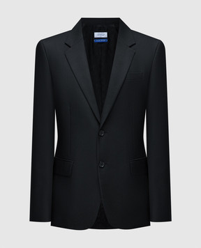 Off-White Черный пиджак с принтом логотипа OMEN040C99FAB003