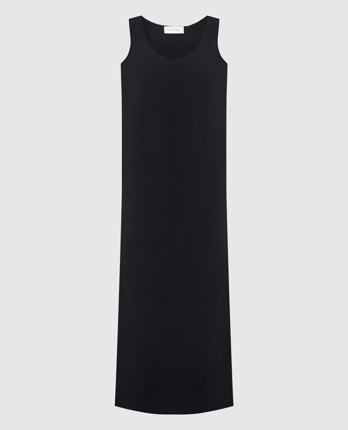 Черное платье из шелка