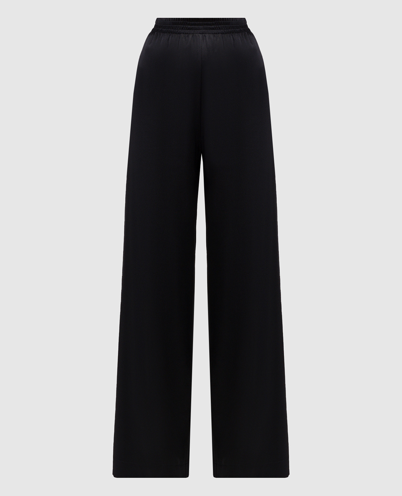 Black pants made of silk