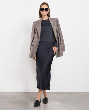 Brunello Cucinelli Синій джемпер з люрексом M41800008P