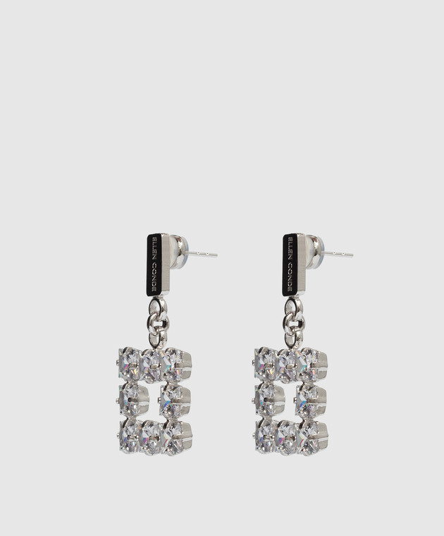 Ellen Conde Silver earrings with crystals Z29 изображение 3