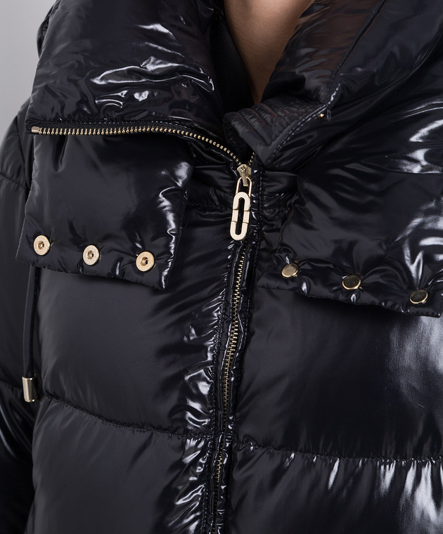 Stilnology Black down jacket with logo 65T58BIS image 5