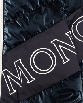 Moncler ENFANT Дитячий синій пуховик Vonnes з логотипом 1A0002553A3H46