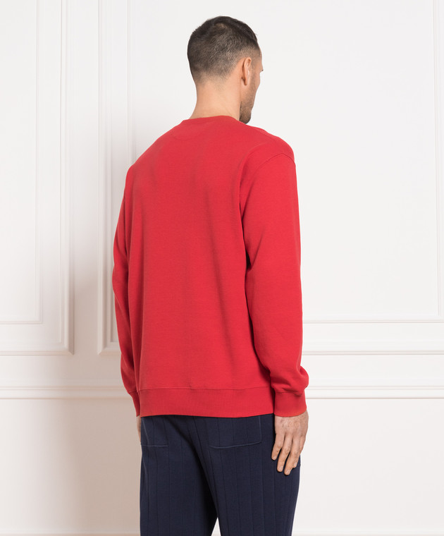 Brunello Cucinelli Red sweatshirt with Dream out loud embroidery M0T353441 изображение 4