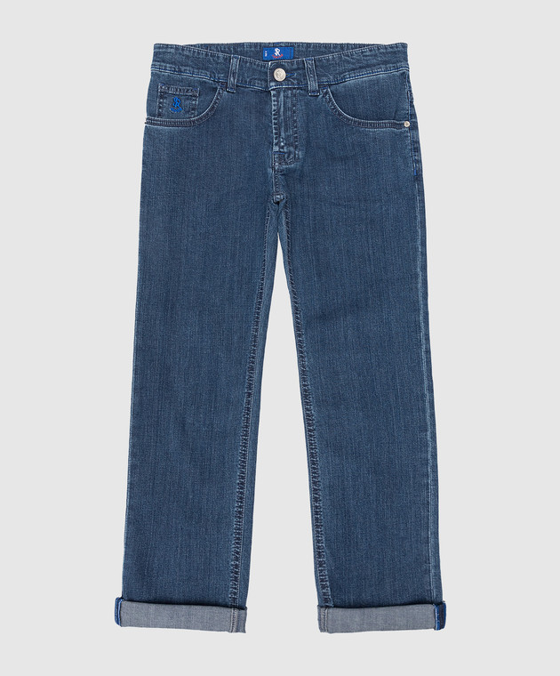 Stefano Ricci Kids blue jeans with logo YFT7202040B4WH