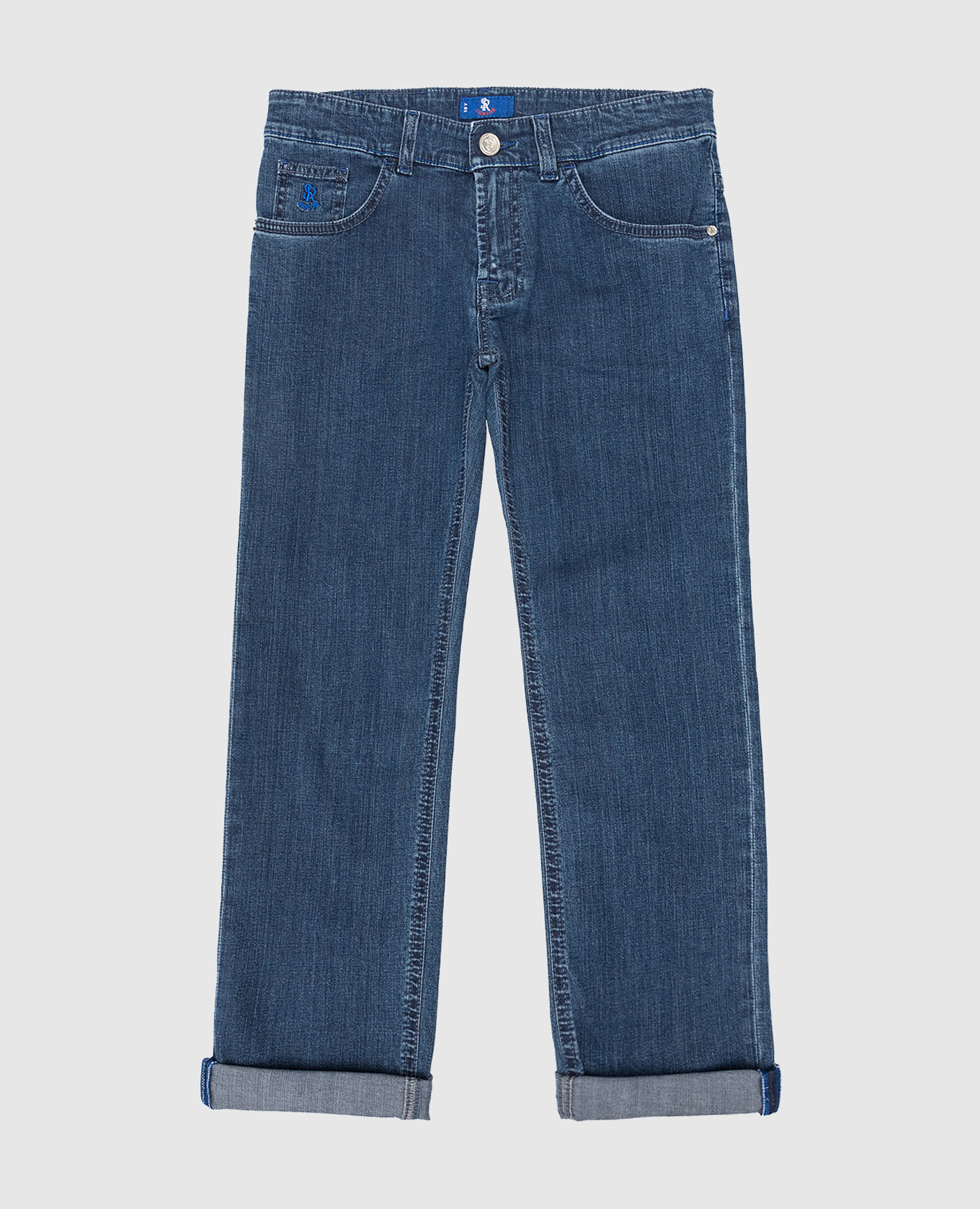Kids blue jeans with logo