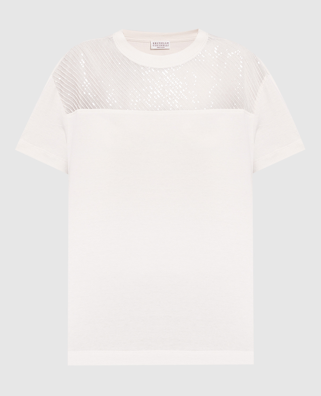 Beige t-shirt with sequins