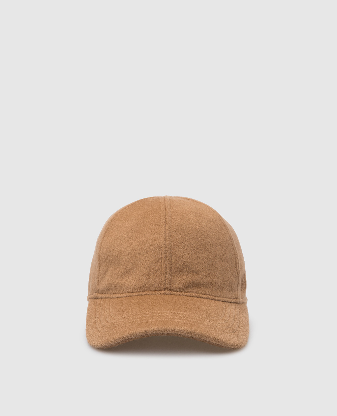 Світло-коричнева кепка з вовни та кашеміру