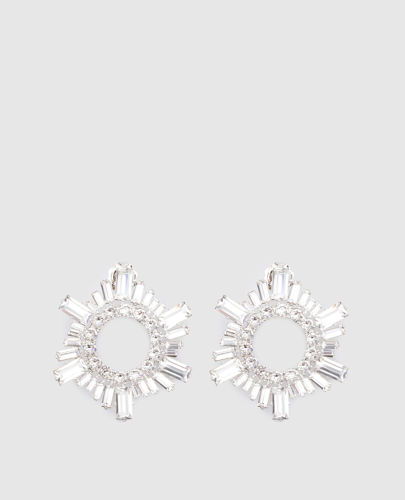 

Серебристые серьги Begum с кристаллами Swarovski, Серебристый, Серьги