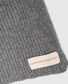 Cashmere&Whiskey Серый шарф из кашемира AU1901305341MI