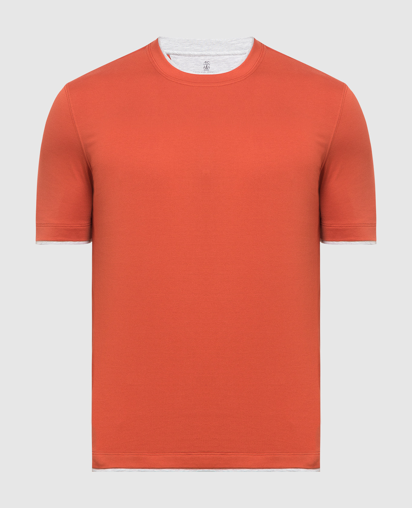 Оранжевая футболка с эффектом наложения слоев